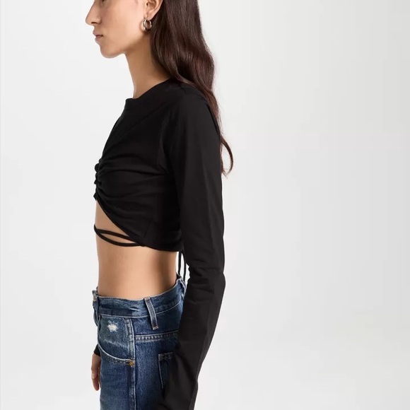 A.L.C. Janie Cropped Ruched Top - Picture 9 of 16